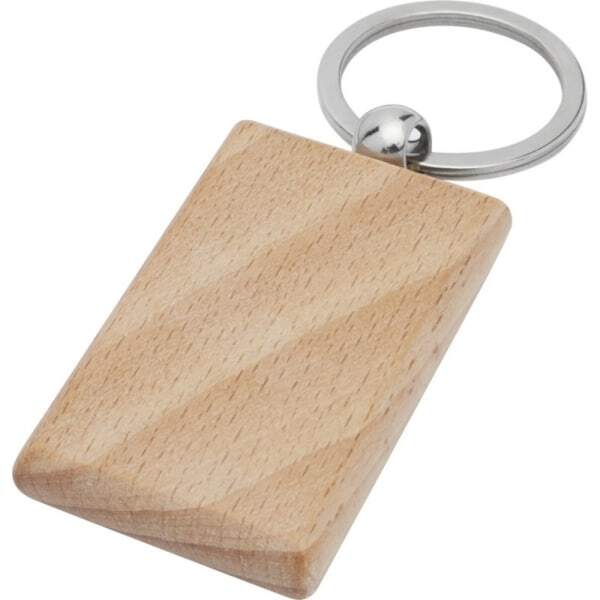 Bullet Gian Rectangular Beech Wood Keyring