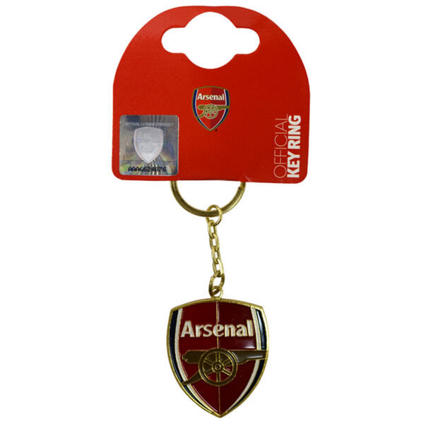 Arsenal FC Official Metal Football Crest Keyring