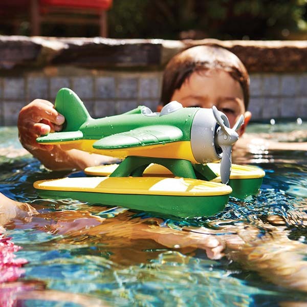 Green Toys Seaplane Water Toy - Green/ Yellow