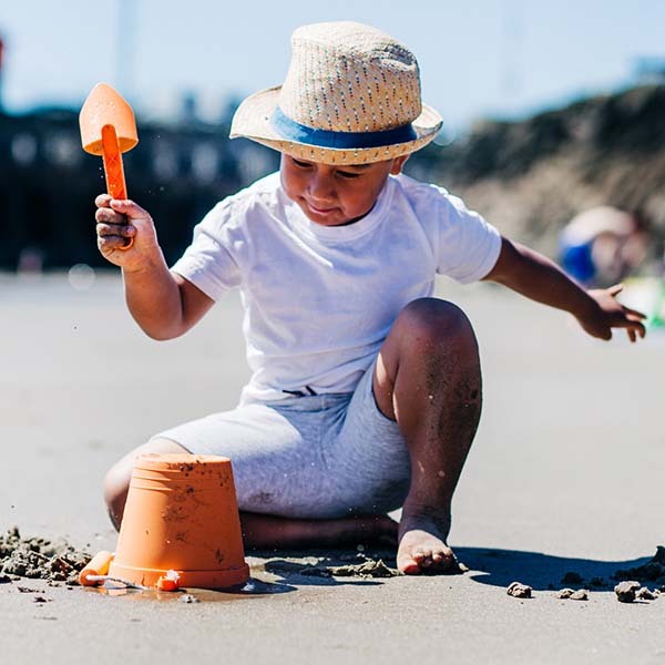 Bigjigs Toys Silicone Beach Toy Bundle - Apricot Orange