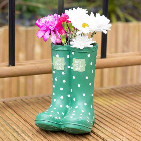 Prezzybox Dark Green Welly Boot Planter