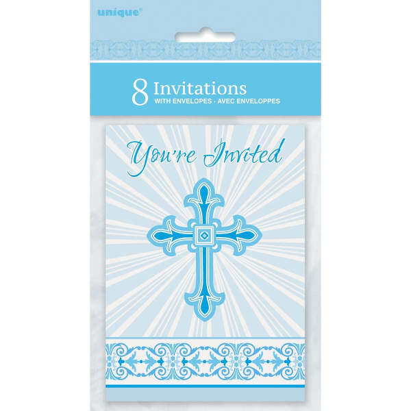 Unique Party Baptism/Christening Thank You Card (Pack of 8)