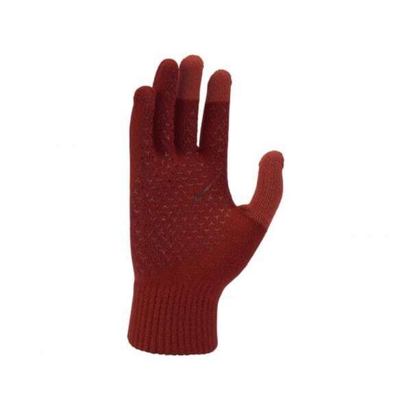 Nike Mens Cinnabar Knitted Swoosh Gloves (S-M)