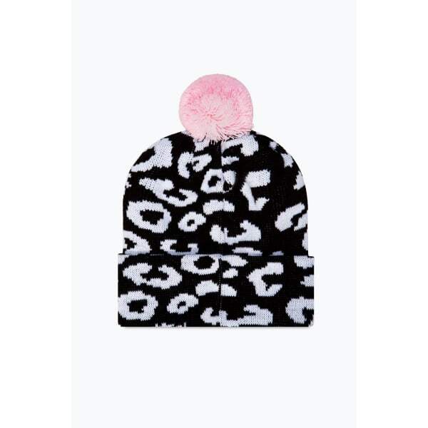 Hype Adult Knitted Cheetah Print Beanie