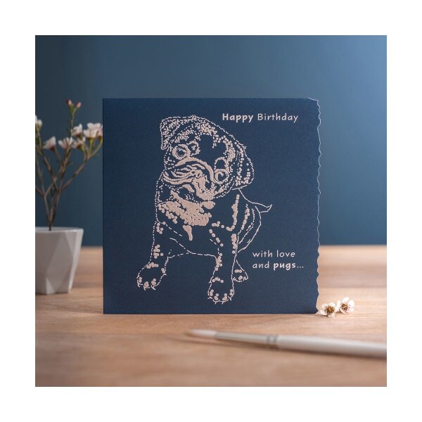 Deckled Edge Colour Block Animal Card