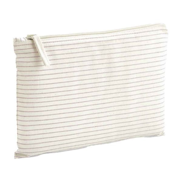 Westford Mill Striped Organic Cotton Pouch (11.5cm x 20cm)