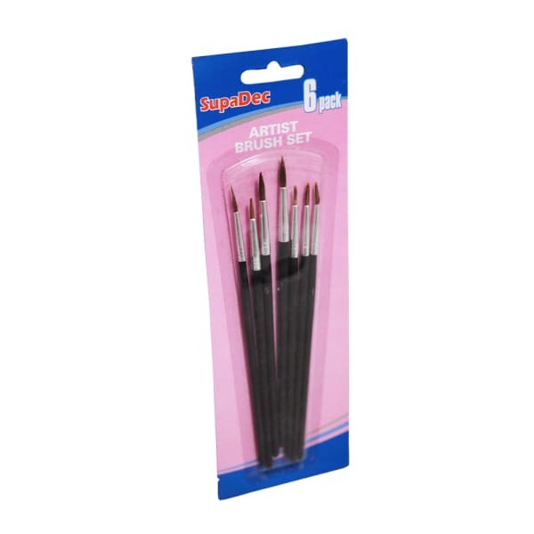 SupaDec Artist Brush Set (Pack of 6) (Pack of 6)