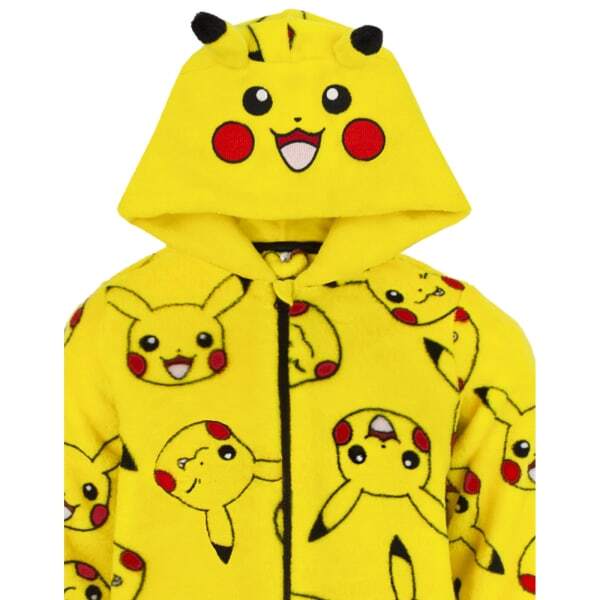 Pokemon Kids Pikachu 3D Ears Sleepsuit (7-8 Years)