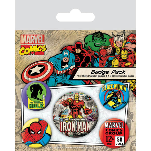 Marvel Iron Man Badge Set (Pack of 5)