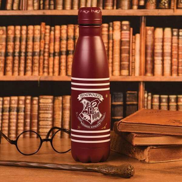 Harry Potter Crest And Stripes Metal Water Bottle