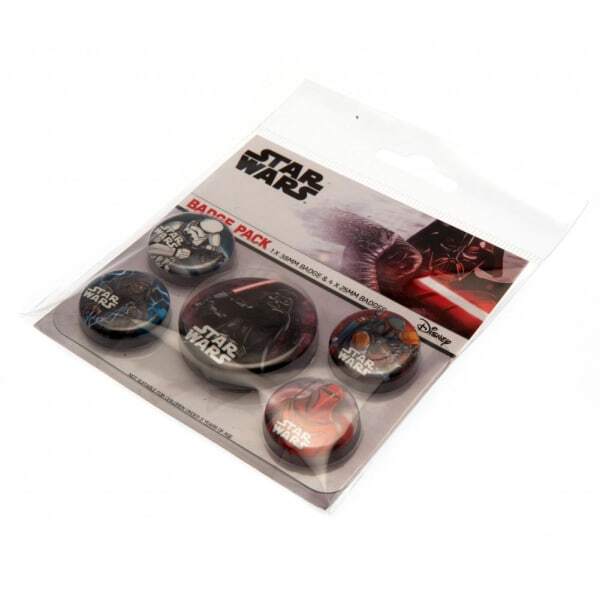 Star Wars Dark Side Badge Set (Pack of 5)