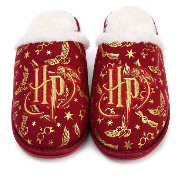 Harry Potter Womens Gold Foil Slippers (5-6)