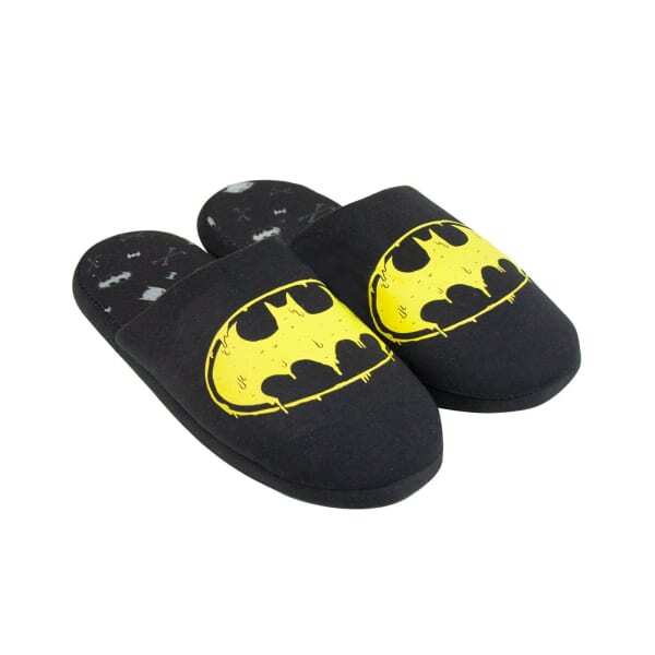 DC Comics Mens Batman Logo Slippers (8.5)