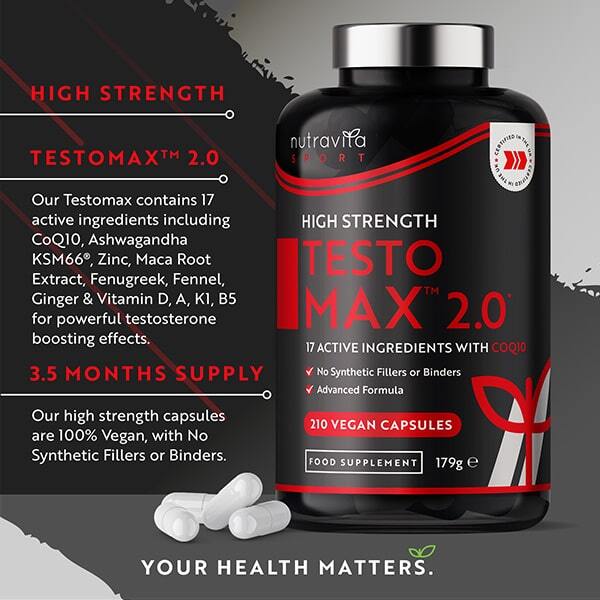 Nutravita TESTOMAX™ 2.0 Supplement for Men - 210 Vegan Caps