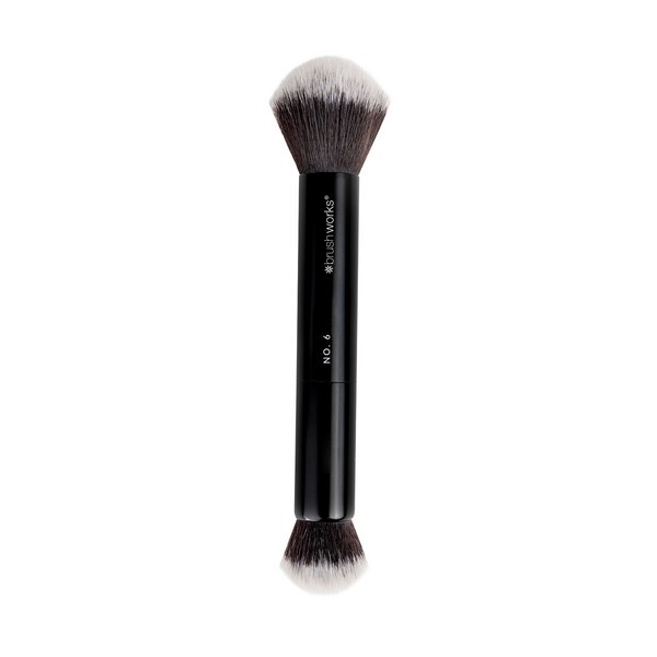 Brushworks No. 6 Double Ended Powder and Buff Brush