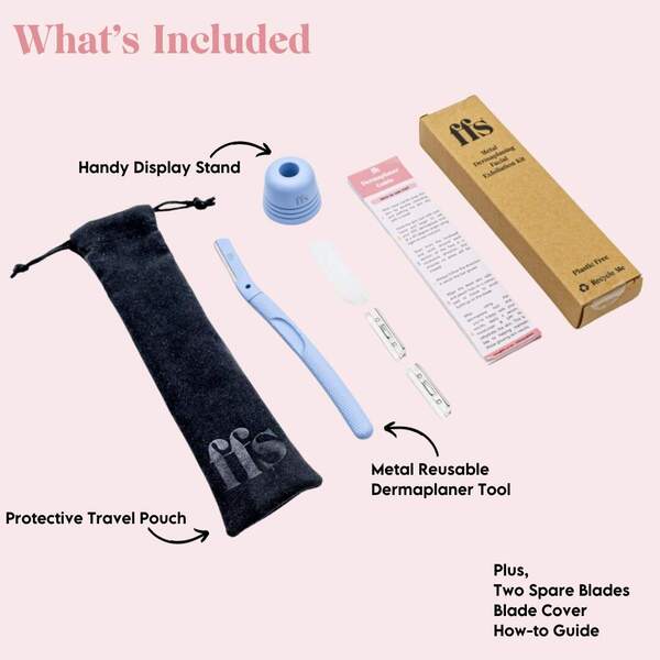 FFS Beauty Dermaplaning Facial Kit + Stand (Ocean Blue)