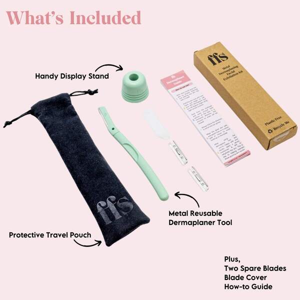 FFS Beauty Dermaplaning Facial Kit + Stand (Surf Green)