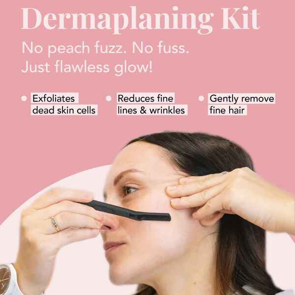 FFS Beauty Dermaplaning Facial Kit + Stand (Pearl Black)