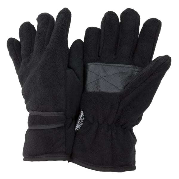 FLOSO Mens Fleece Gloves With Palm Grip (3M 40g) (M/L)