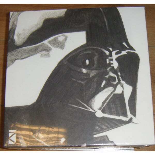 Star Wars Sketch Darth Vader Framed Canvas (30cm x 30cm)