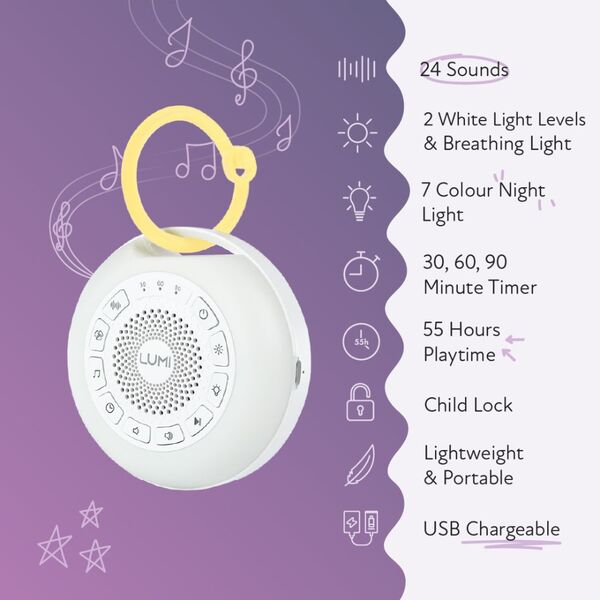 LUMI Portable White Noise Machine Pro Max