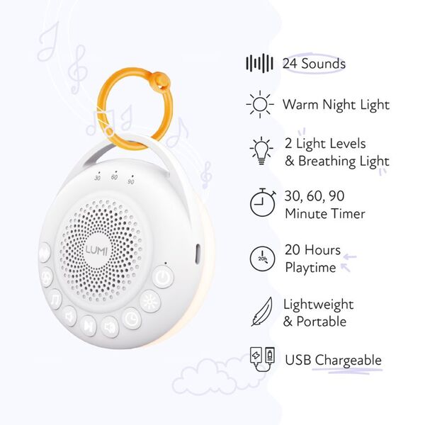 LUMI Portable White Noise Machine Pro