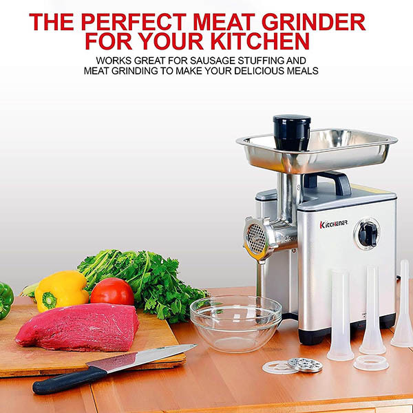 Kitchener - High HP Electric Stainless Steel Meat Grinder