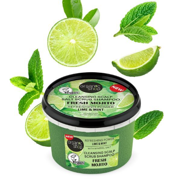 Organic Shop Scalp Salt Scrub Shampoo Fresh Mojito, 250ml