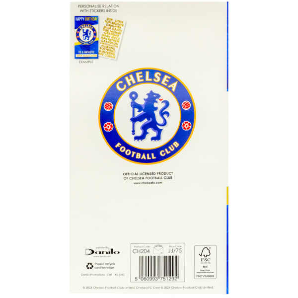 Chelsea FC Customisable Birthday Card