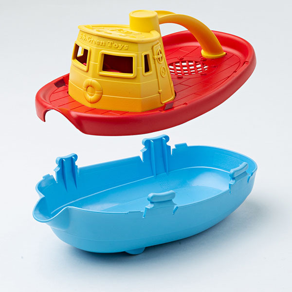 Green Toys Yellow Handle Tugboat