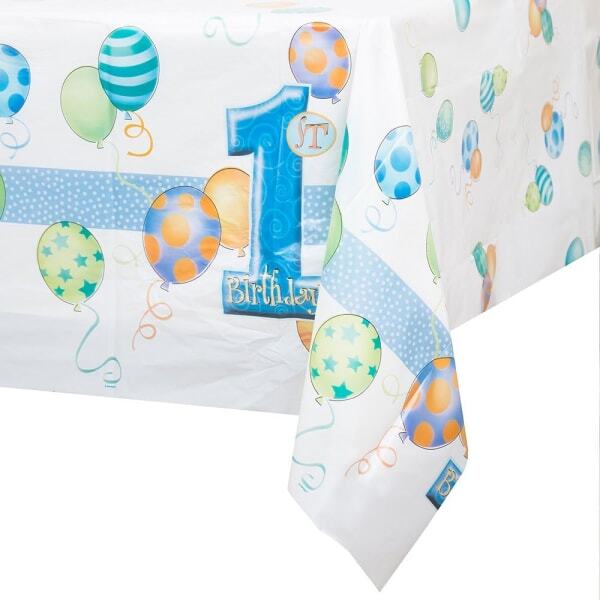 Unique Party Plastic Balloons 1st Birthday Tablecloth