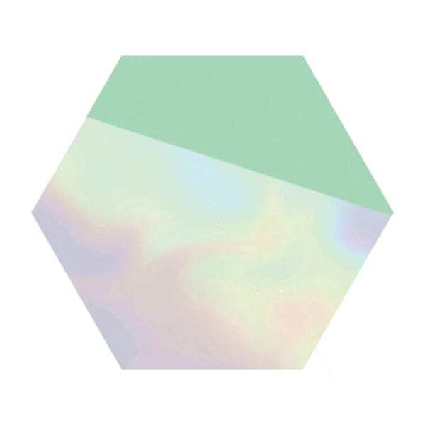 Amscan Paper Iridescent Hexagon Dessert Plate (Pack of 8)