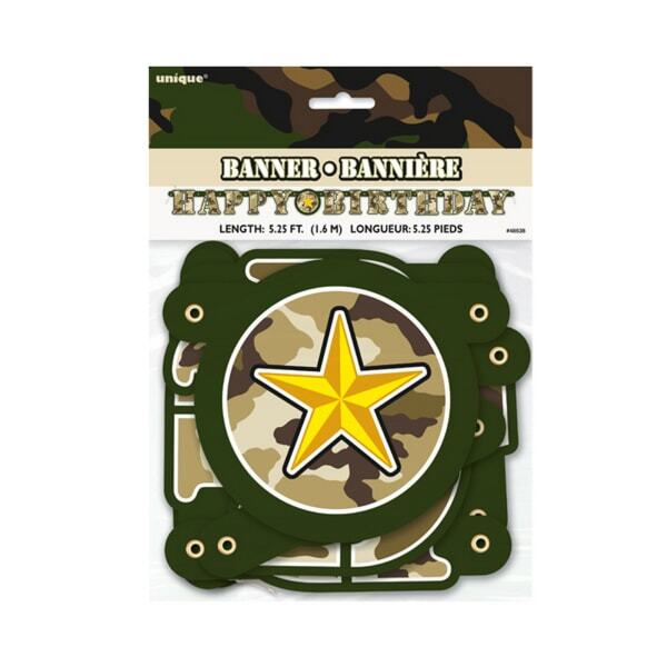 Unique Party Military Camo Jointed Banner