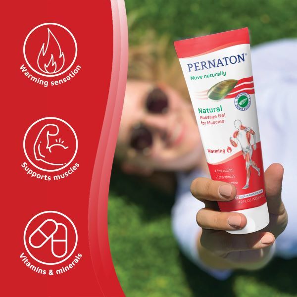 Pernaton Natural Warming Gel for Muscle Massage 125ml