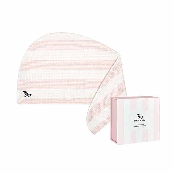 Dock & Bay Quick Dry Waffle Hair Wrap - Primrose Pink