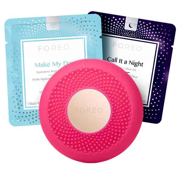 FOREO UFO Mini Face Mask Treatment for Dry Skin, Fuchsia