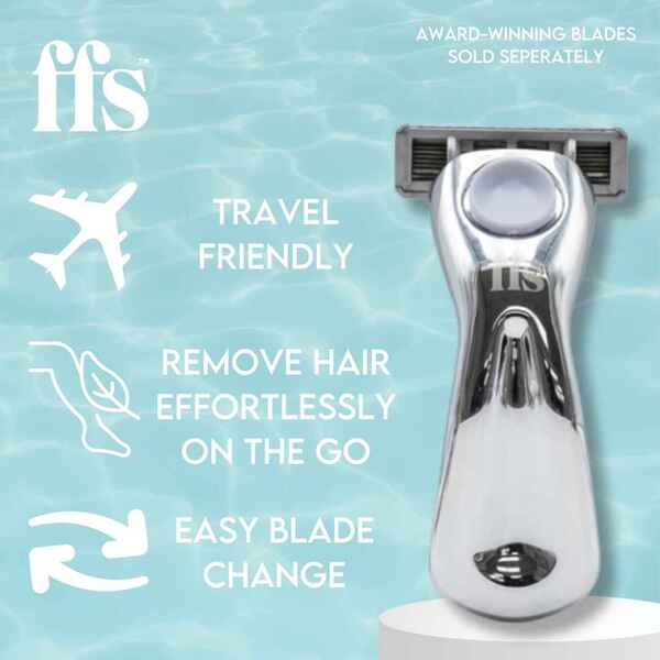 FFS Beauty Travel-Sized Razor Handle - Silver