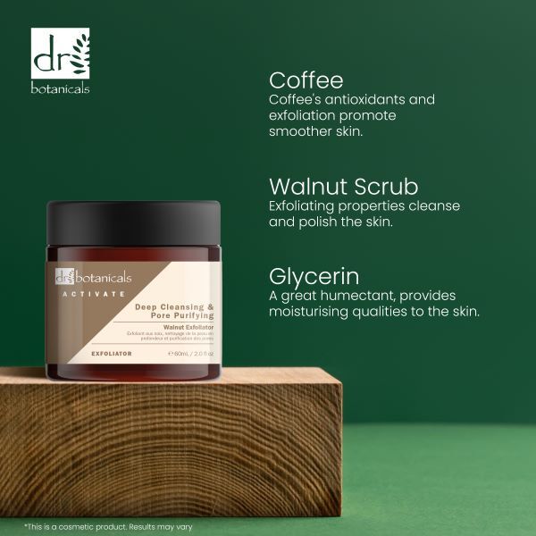 Dr Botanicals Cleansing & Pore Purifying Walnut Exfoliator