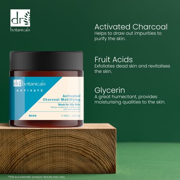 Dr Botanicals Charcoal Mattifying Mask for Oily Skin