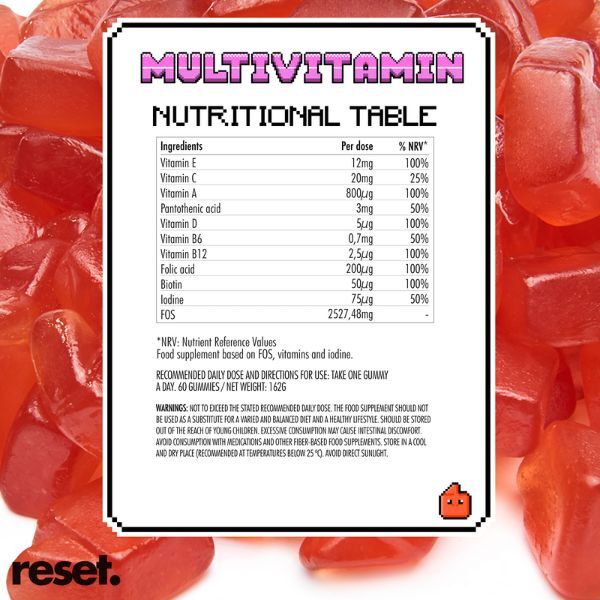 RESET Multi-Vitamin Gummies Strawberry Flavour-60pcs