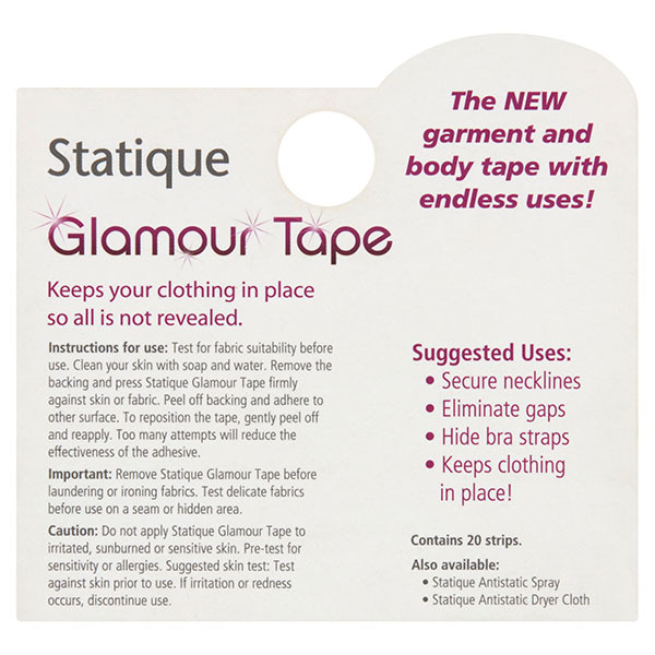 Statique Glamour Tape Fashion Tape 20 Strips