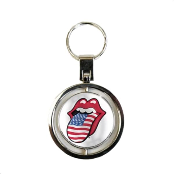 The Rolling Stones & US Tongues Spinner Keyring