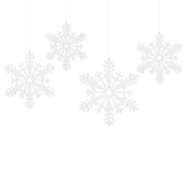 Amscan Snowflake Christmas Hanging Decoration (Pack of 12)