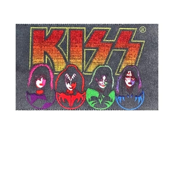 Kiss Faces Double Sided Patch Keyring