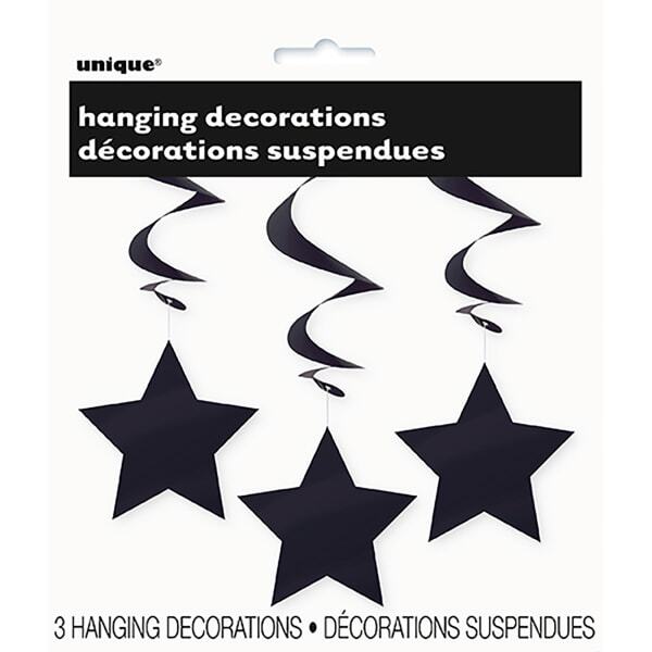 Unique Party Star Swirls Decorations (Pack Of 3)