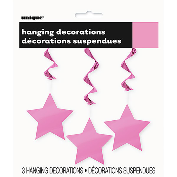 Unique Party Star Swirls Decorations (Pack Of 3)