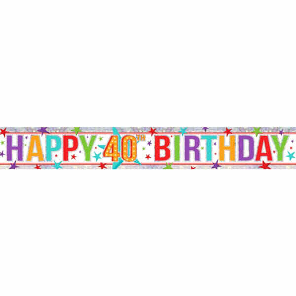 Amscan Holographic Foil Banner (1st Birthday Boy)