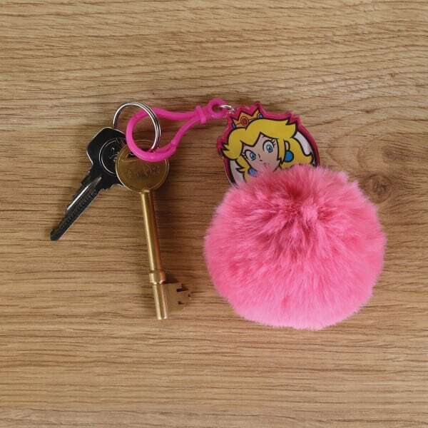 Super Mario Pom Pom Princess Peach Keyring