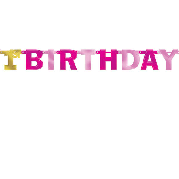 Amscan Cardstock Letter 1st Birthday Banner