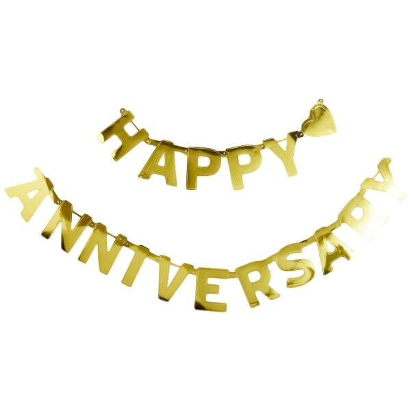 Amscan Anniversary Gold Foil Letter Banner